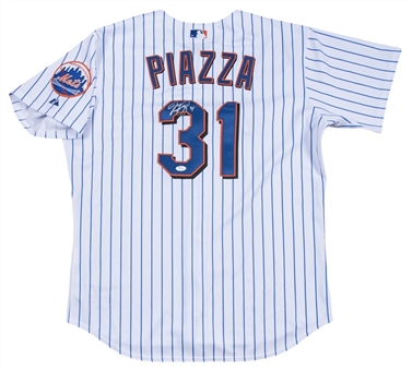 Mike Piazza Signed & "31" Inscribed New York Mets Home Jersey (JSA)